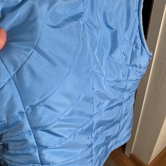 IZOD Women's Puffer Winter Blue Vest Size L - Picture 7 of 11
